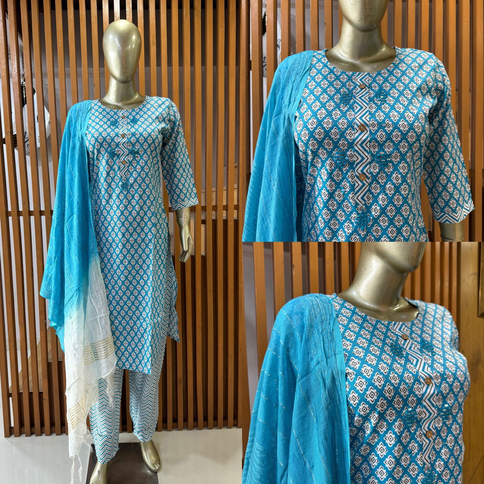 Riya The Conch Cotton Printed Kurti With Bottom Dupatta Wholesale Price In Surat